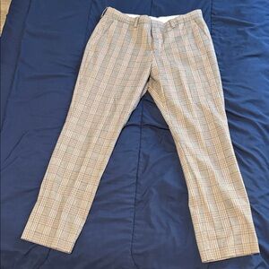Express Men's Checkered Gray Pants